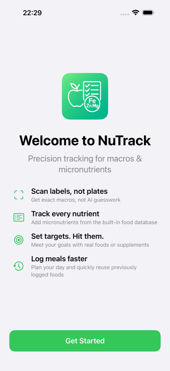 Welcome to NuTrack